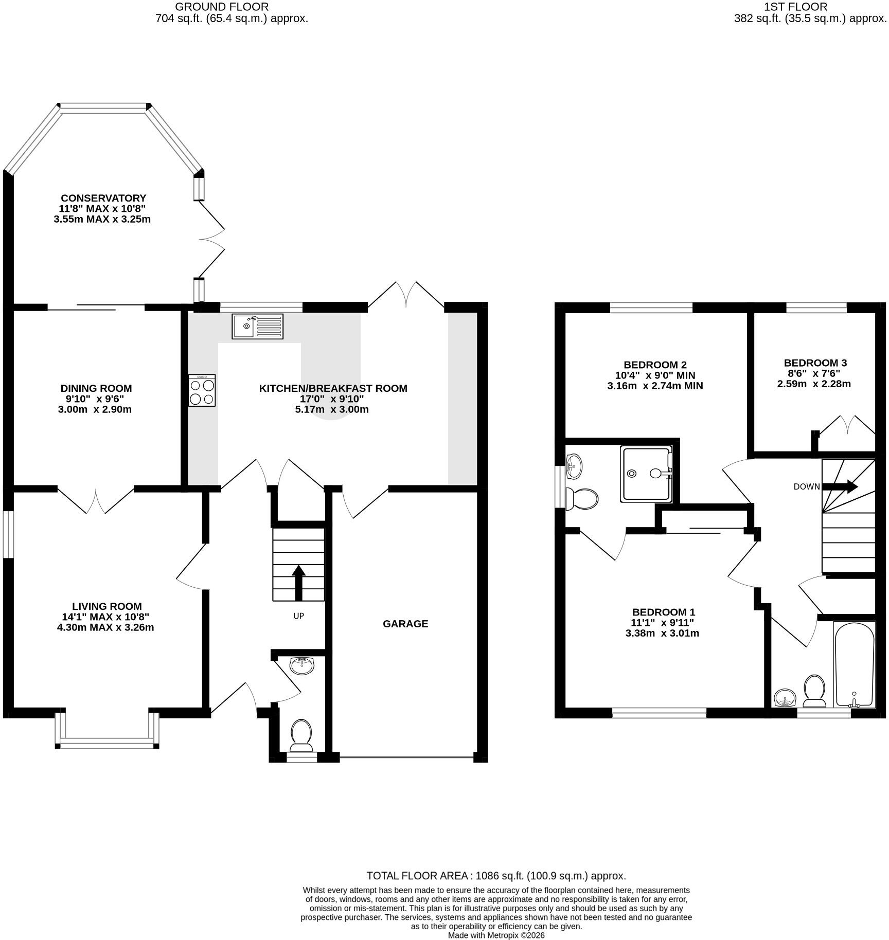 Theobalds Way, Frimley, Camberley, Surrey, GU16 9RF floorplan