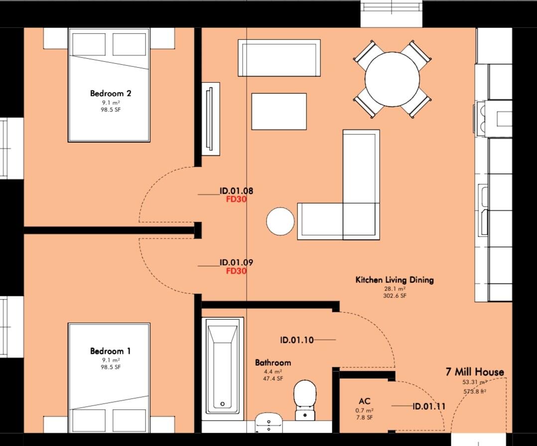 Mill House, Abbeygate Court, March, Cambs floorplan