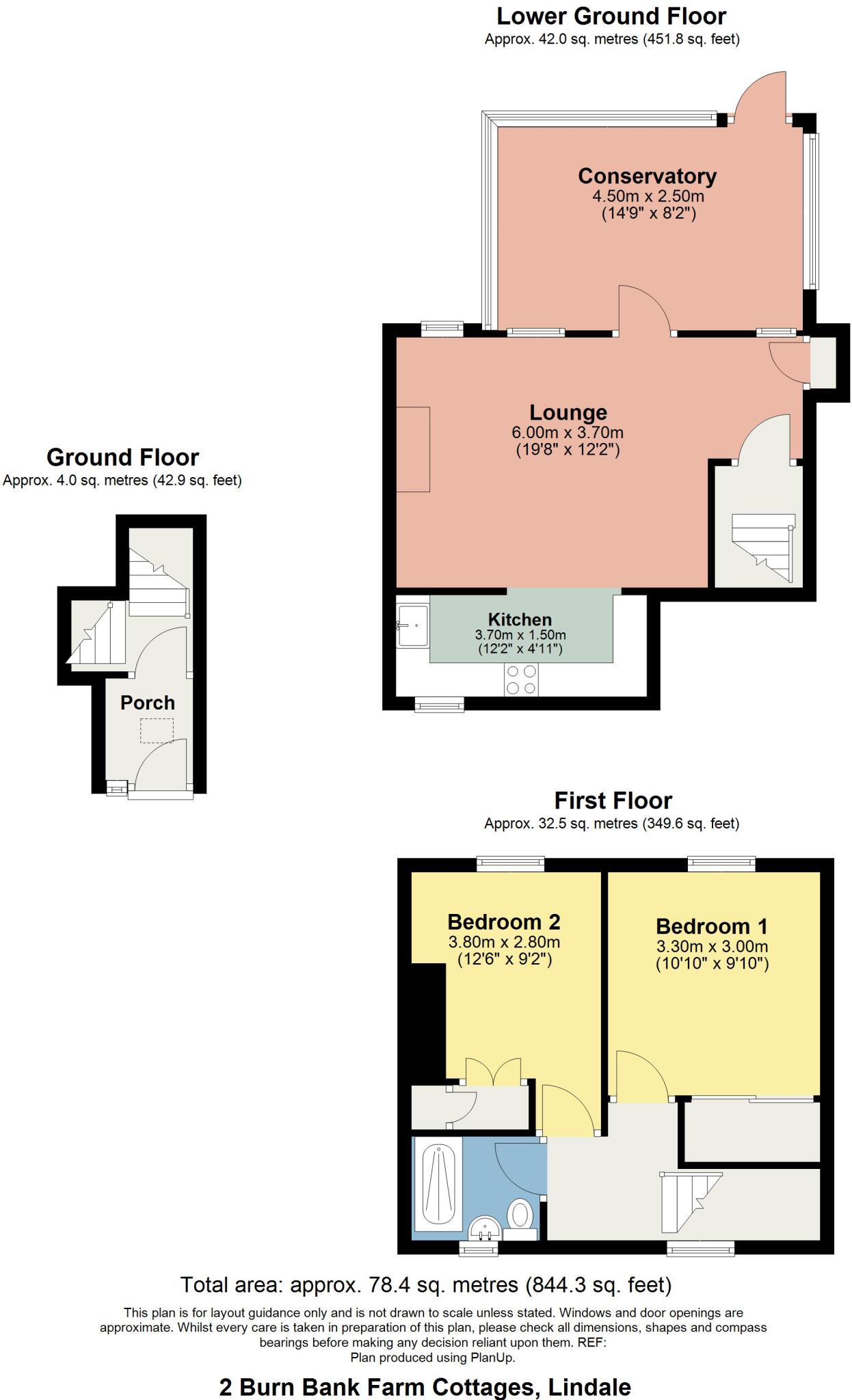 2 Burnbank Farm Cottages, Lindale, Grange-over-Sands, Cumbria, LA11 6WA floorplan