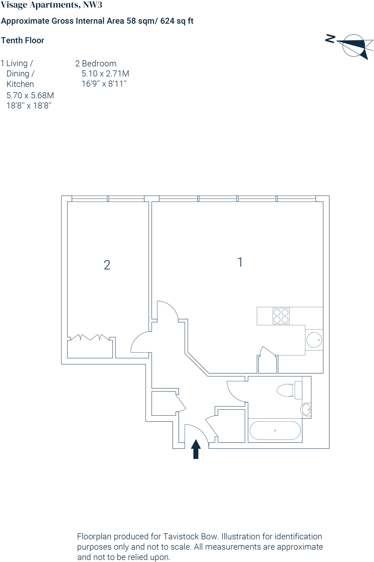 Visage Apartments, Swiss Cottage NW3 floorplan