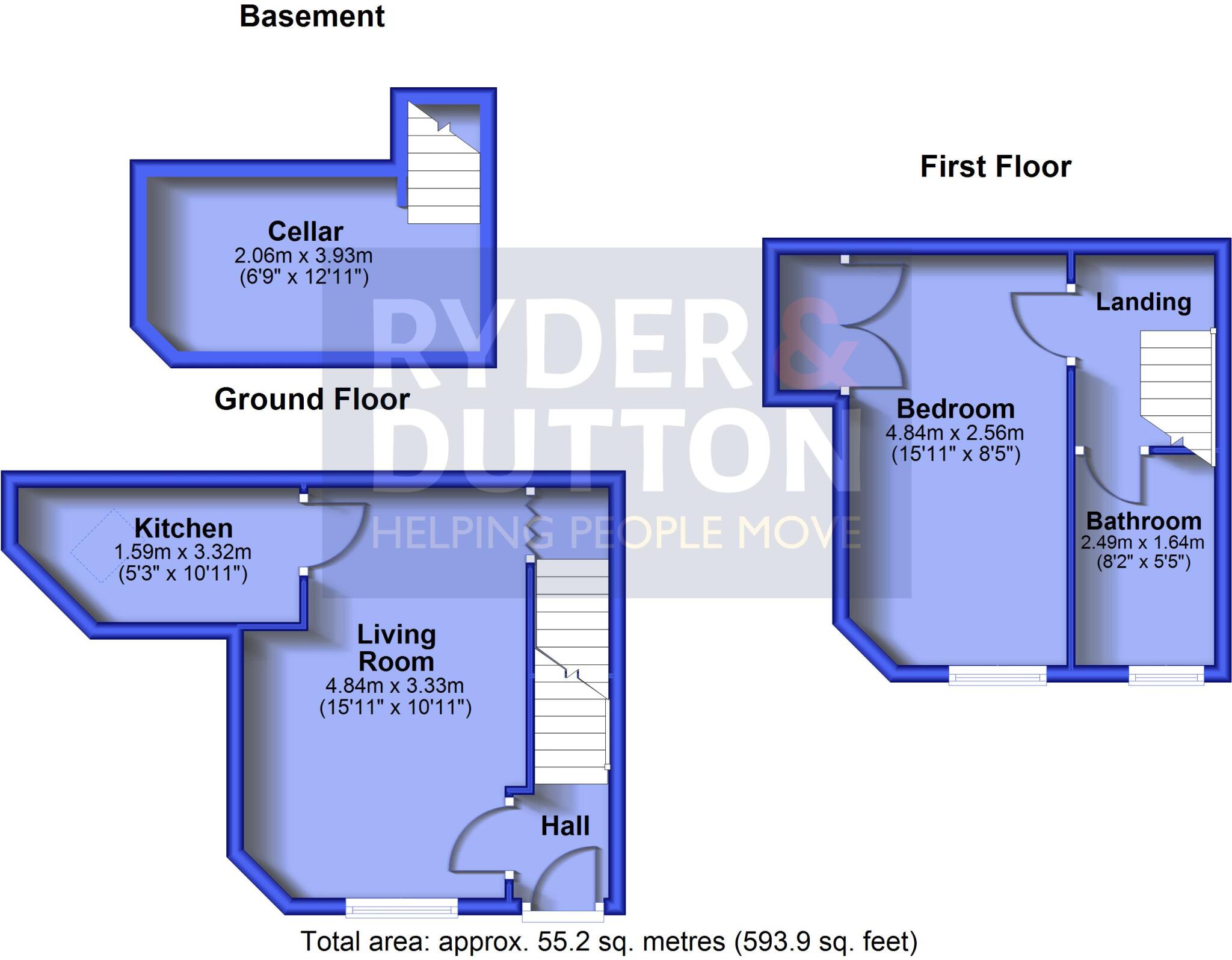 Quarmby Road, Quarmby, Huddersfield, West Yorkshire, HD3 floorplan