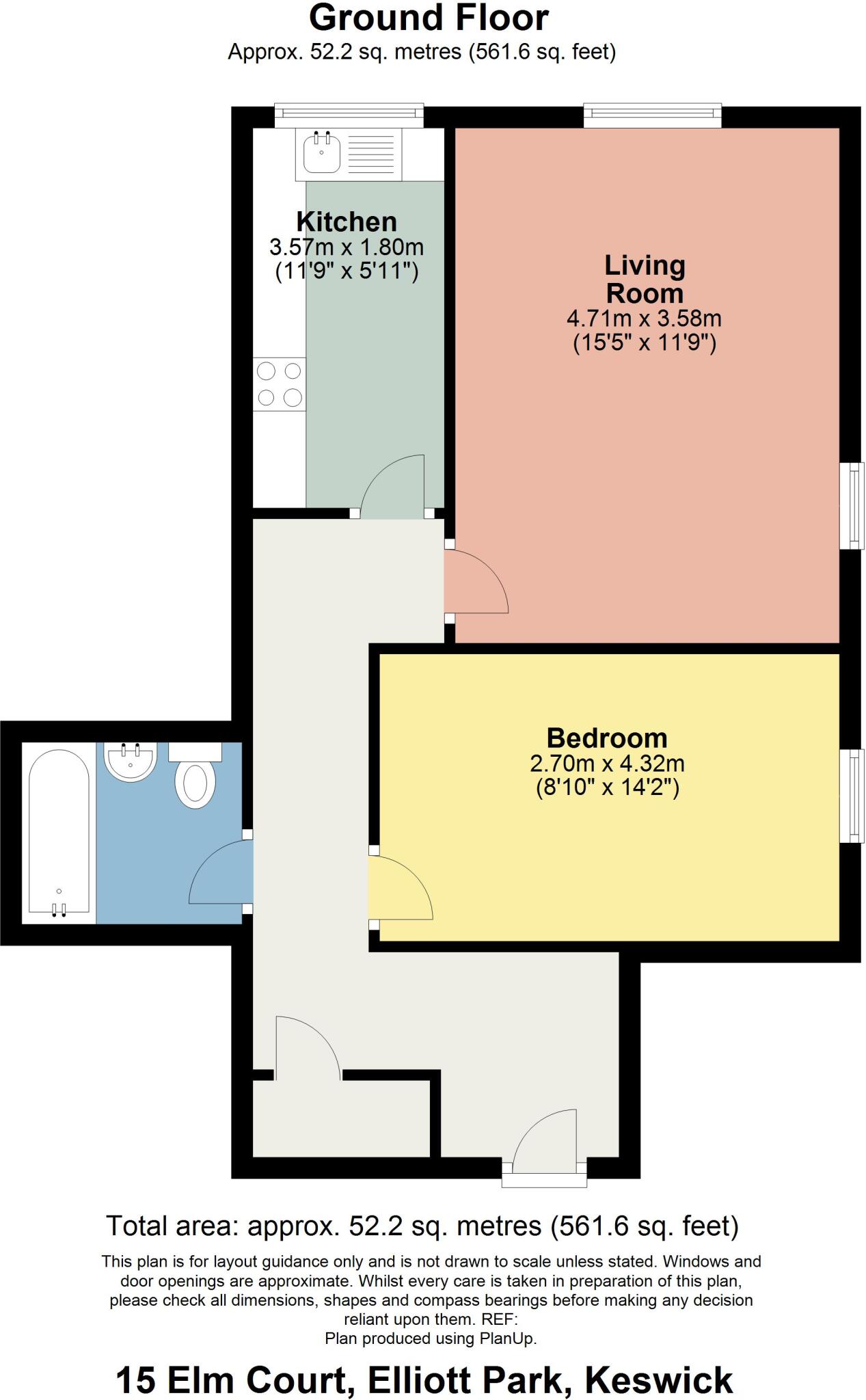 15 Elm Court, Elliott Park, Keswick, Cumbria, CA12 5NB floorplan