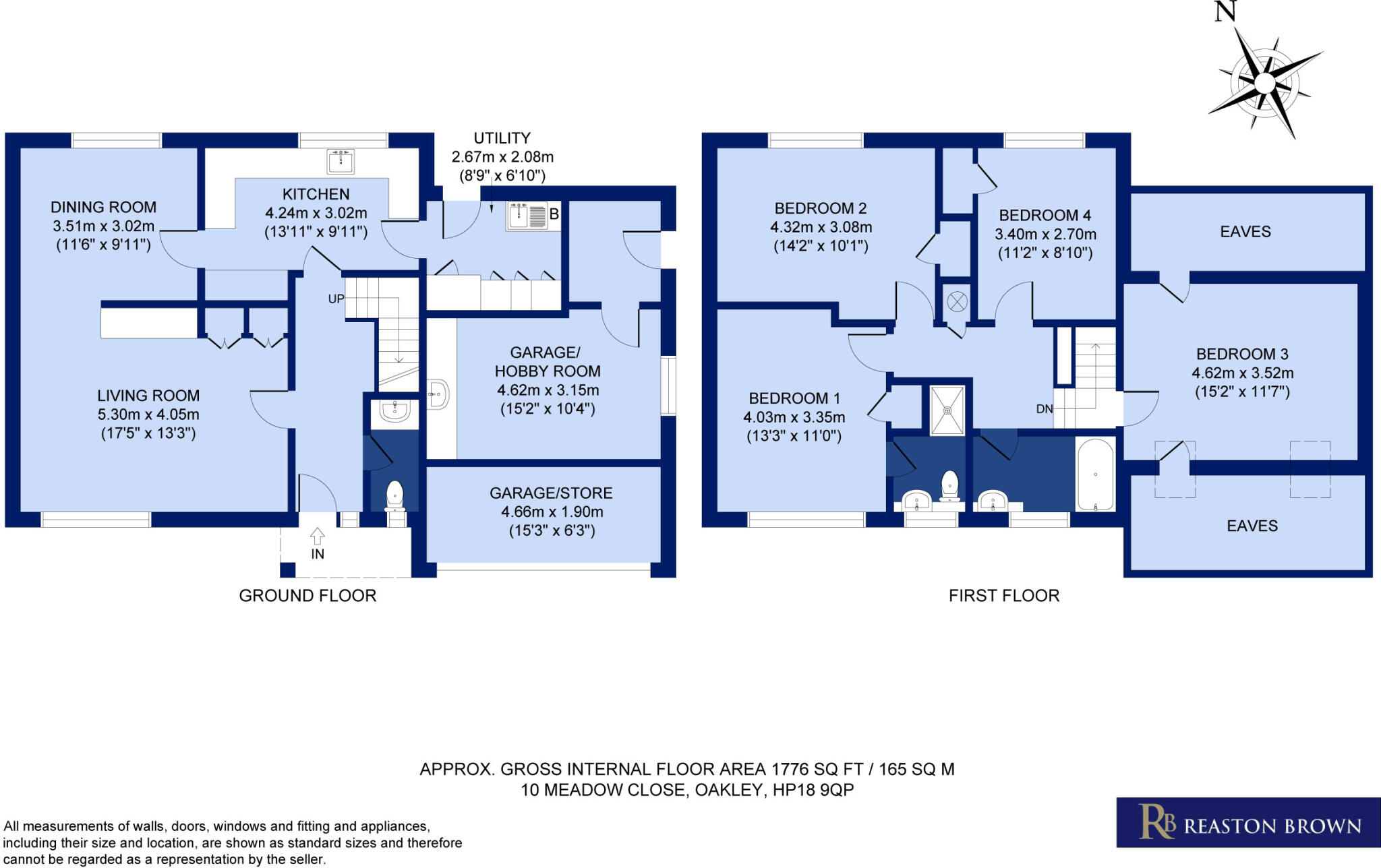 Meadow Close Oakley HP18 floorplan