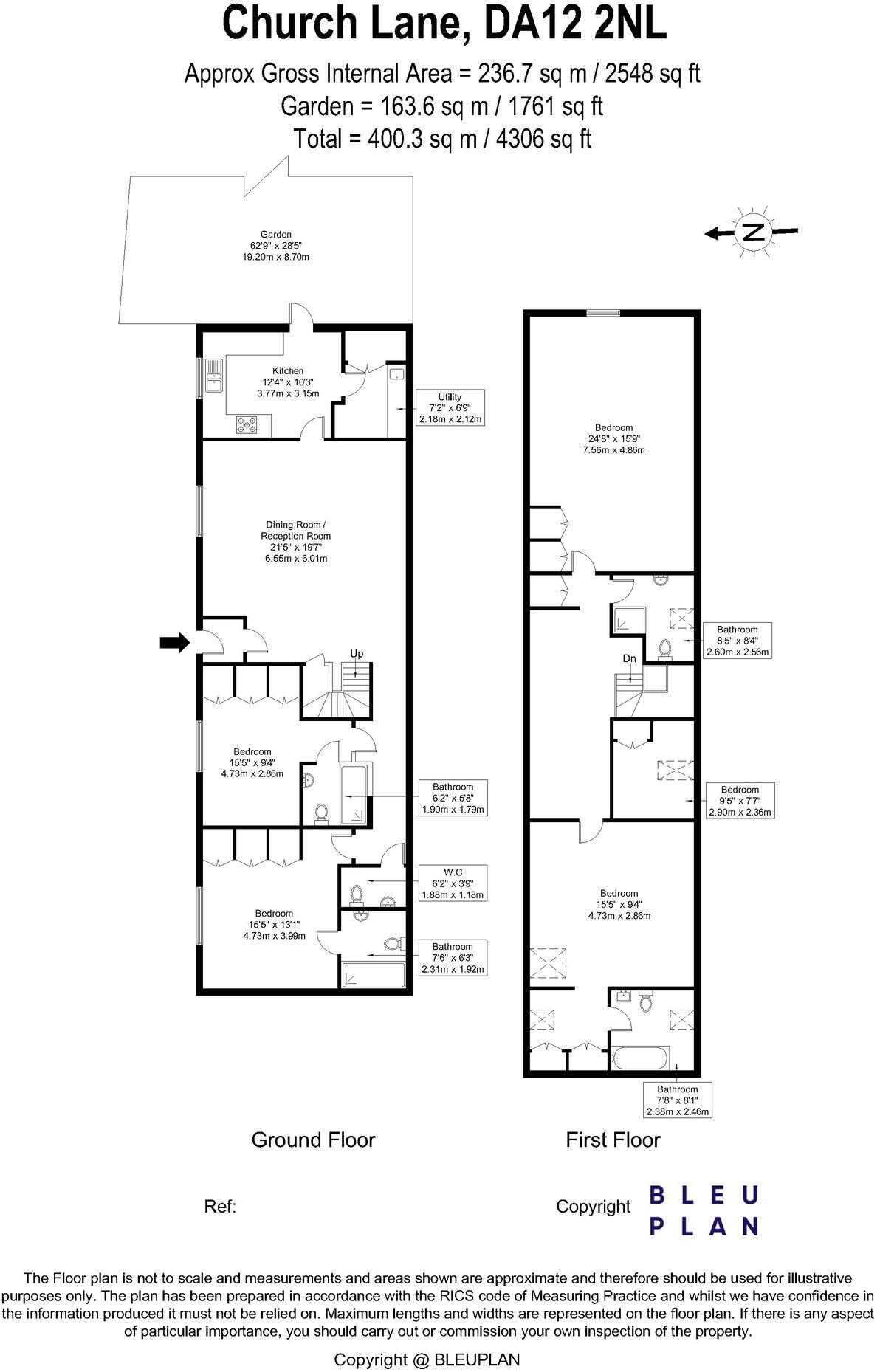 Church Lane, Gravesend, Kent, DA12 floorplan