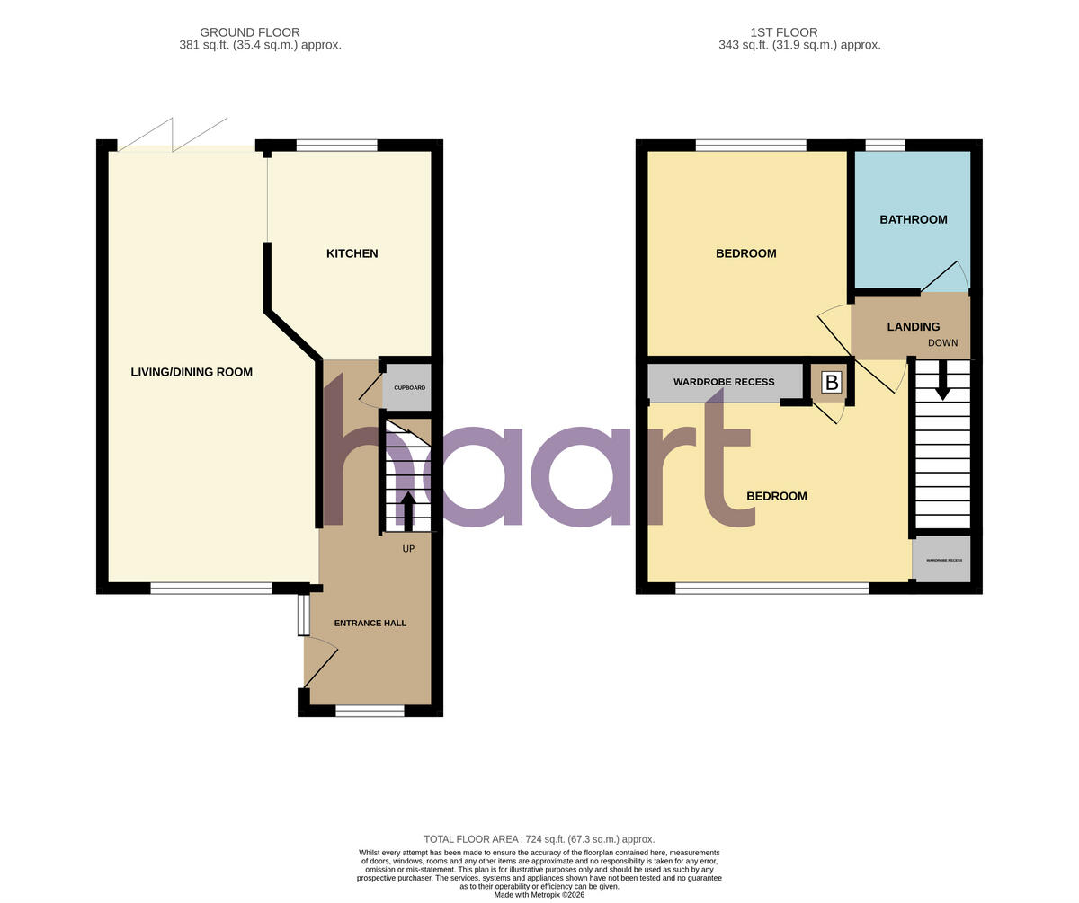 Tye End, Stevenage floorplan