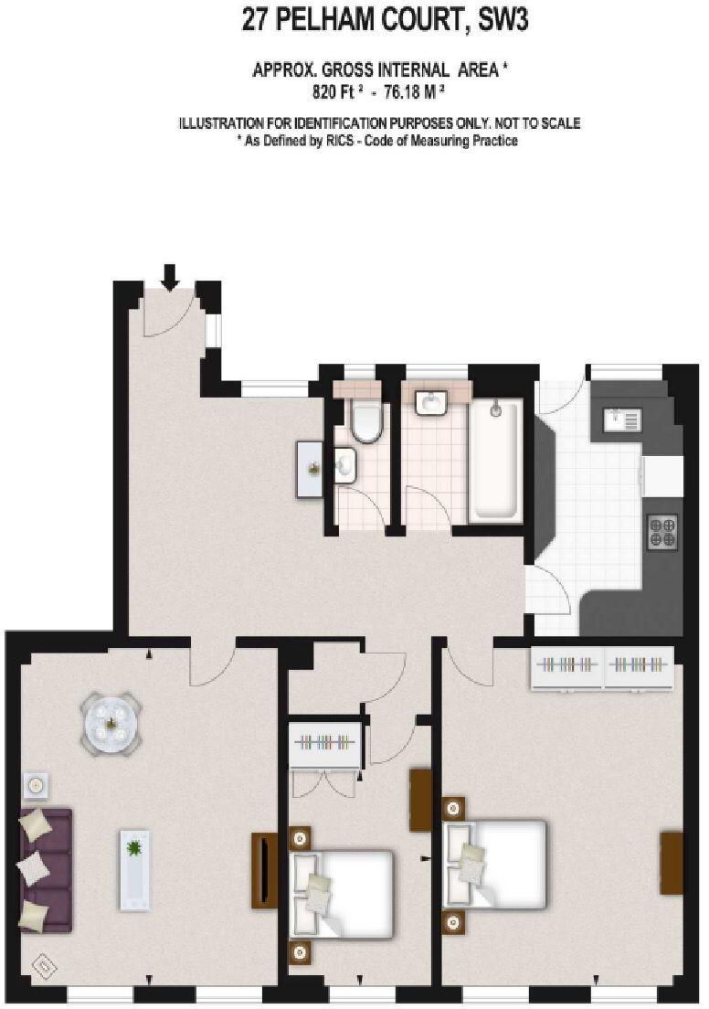 145, Fulham Road, London, SW3 6SH floorplan