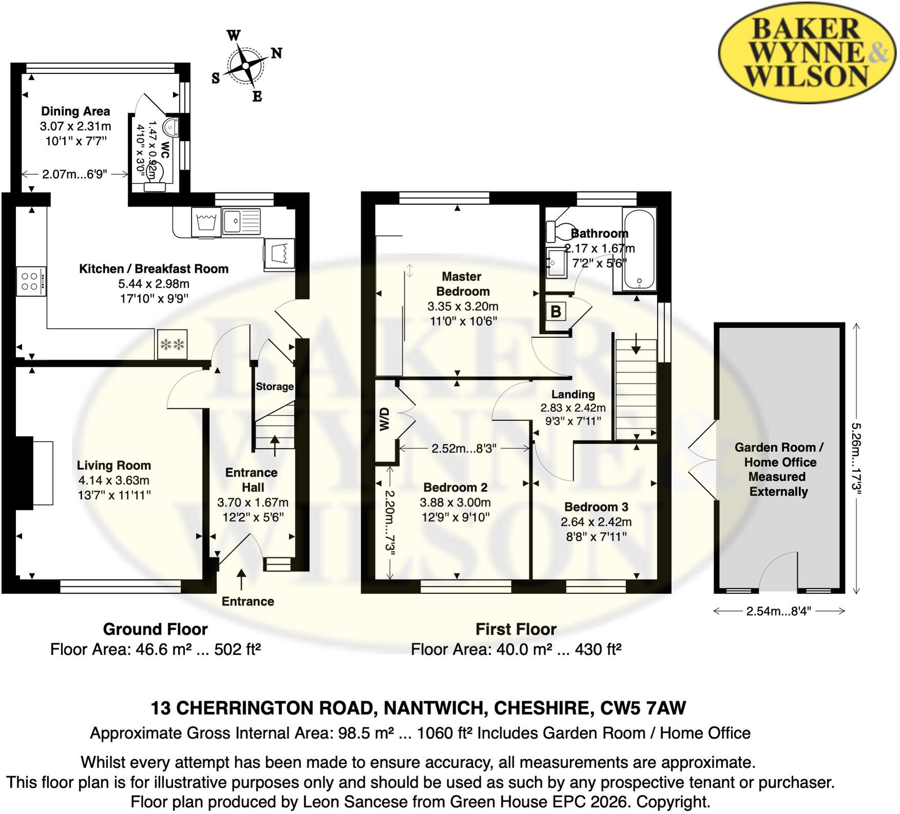 Cherrington Road, Nantwich, CW5 floorplan