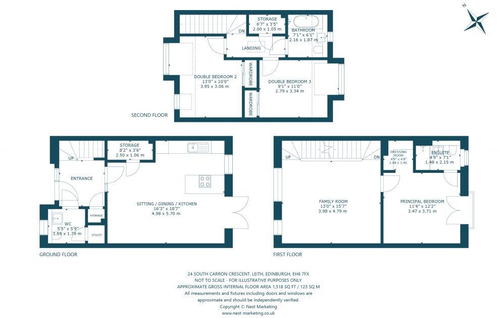 24 South Carron Crescent, Leith, Edinburgh, EH6 7FX floorplan