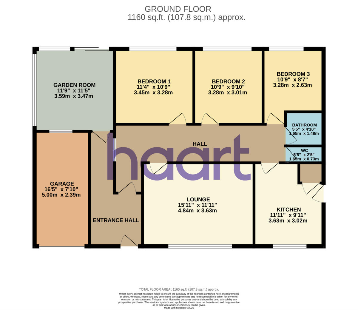 Woodlands, Ashill floorplan