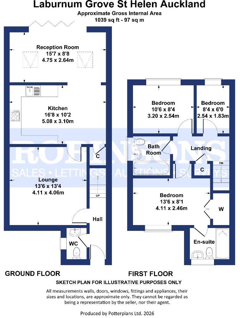 Laburnum Grove, St. Helen Auckland, Bishop Auckland floorplan