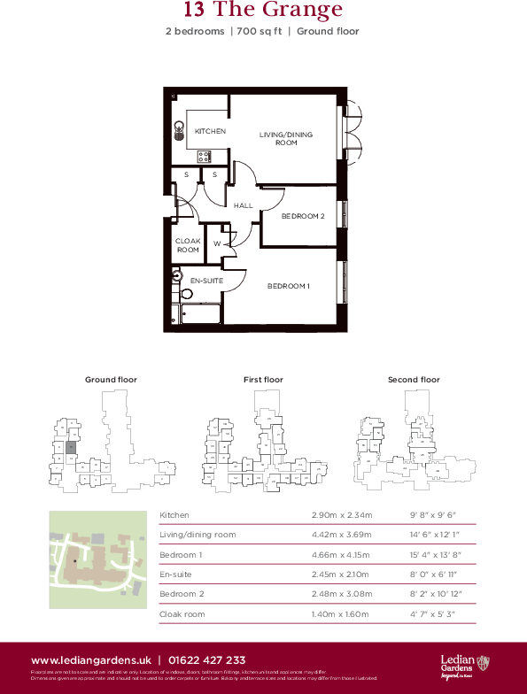 The Grange, Ledian Gardens, Kings Square, Maidstone, Kent, ME17 1WL floorplan