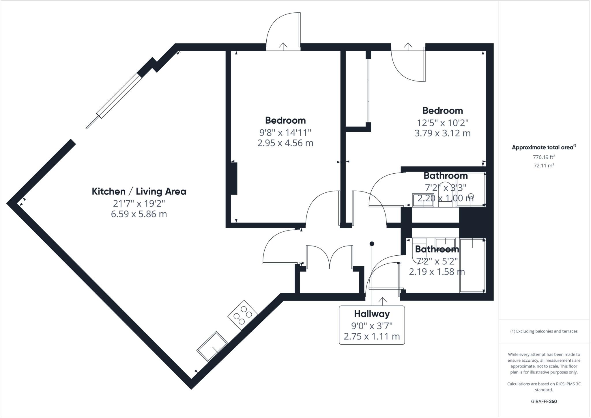 Hampton Place, Ashford, Ashford, TN23 floorplan