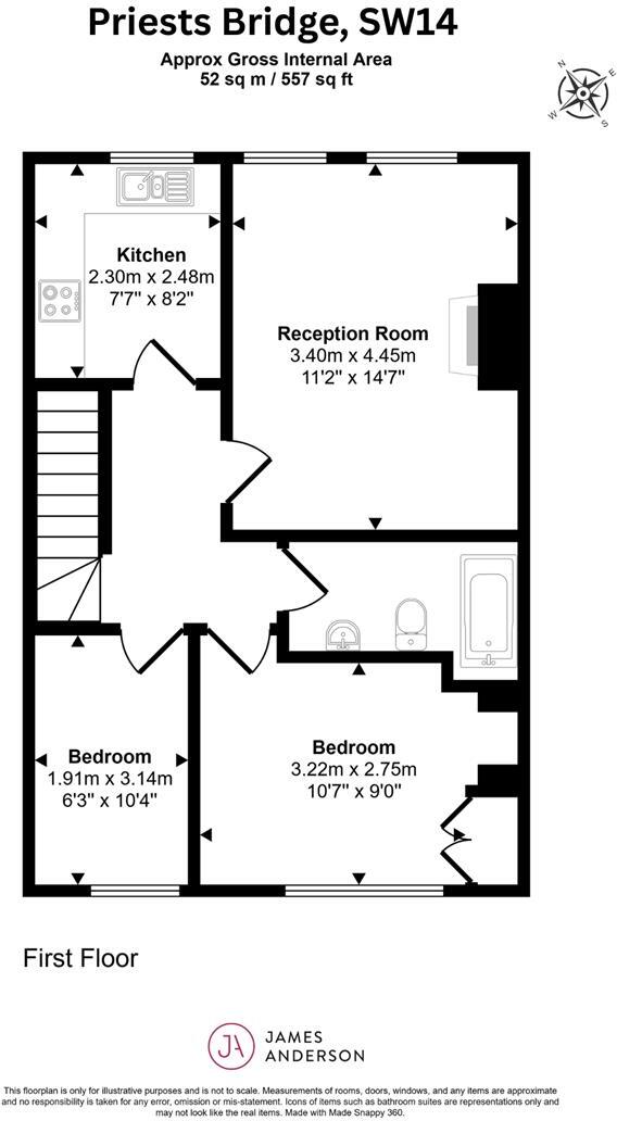 Priests Bridge, London floorplan