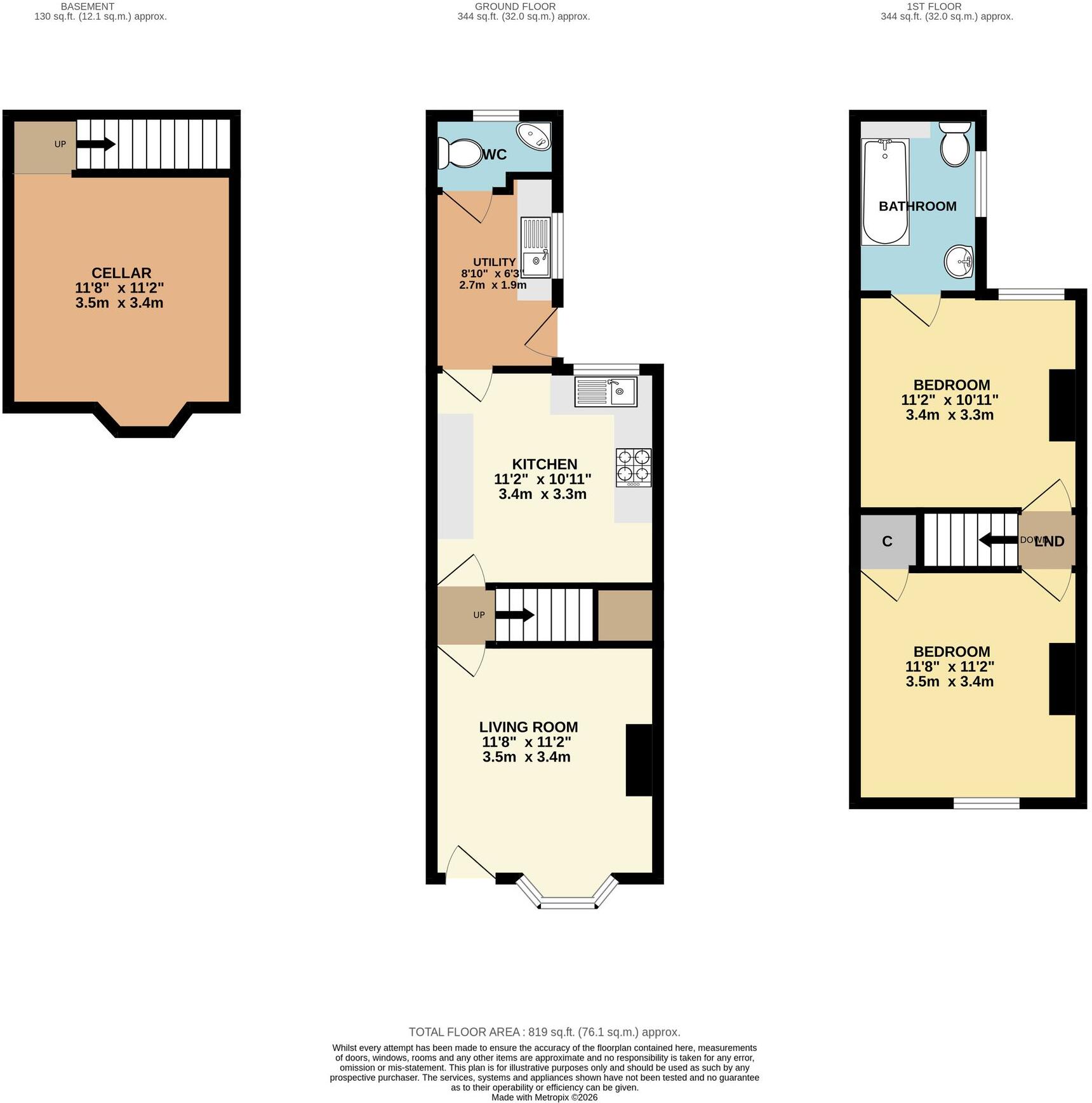 Middle Road, Worcester, WR2 floorplan