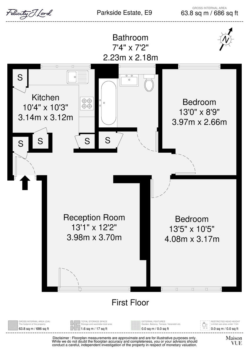 Rutland Road, London E9 floorplan