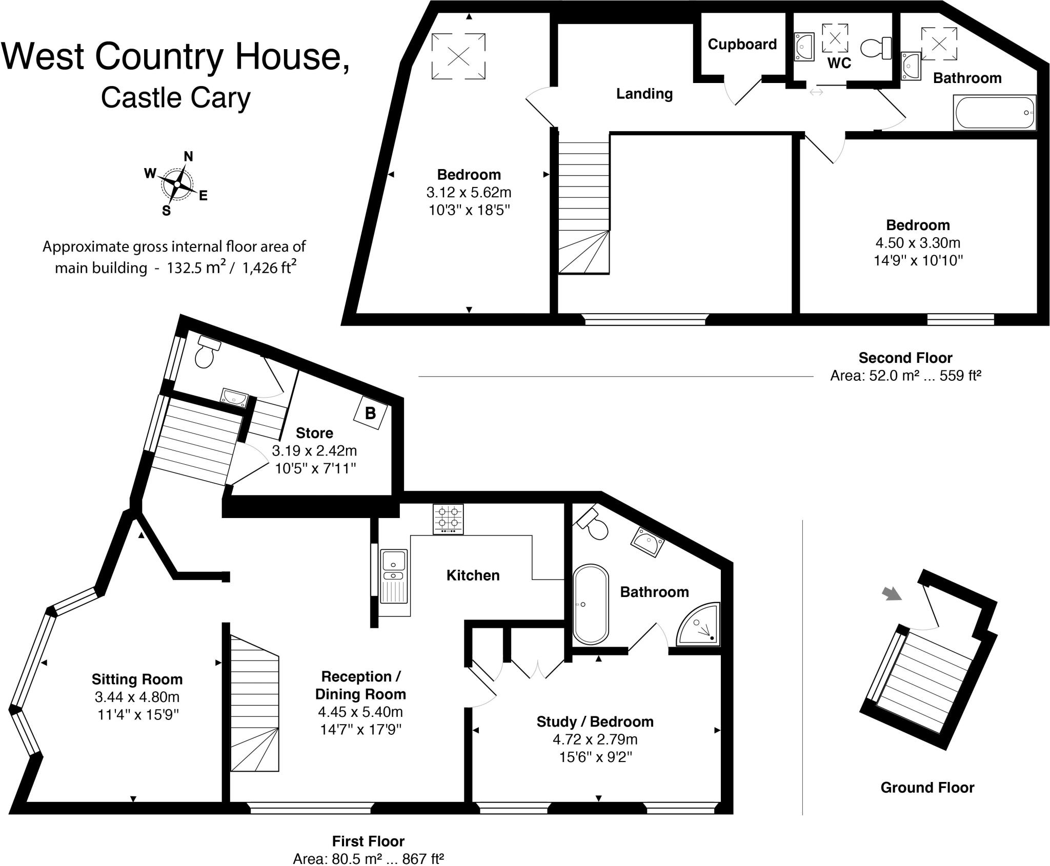 A truly spectacular duplex apartment in central Castle Cary floorplan