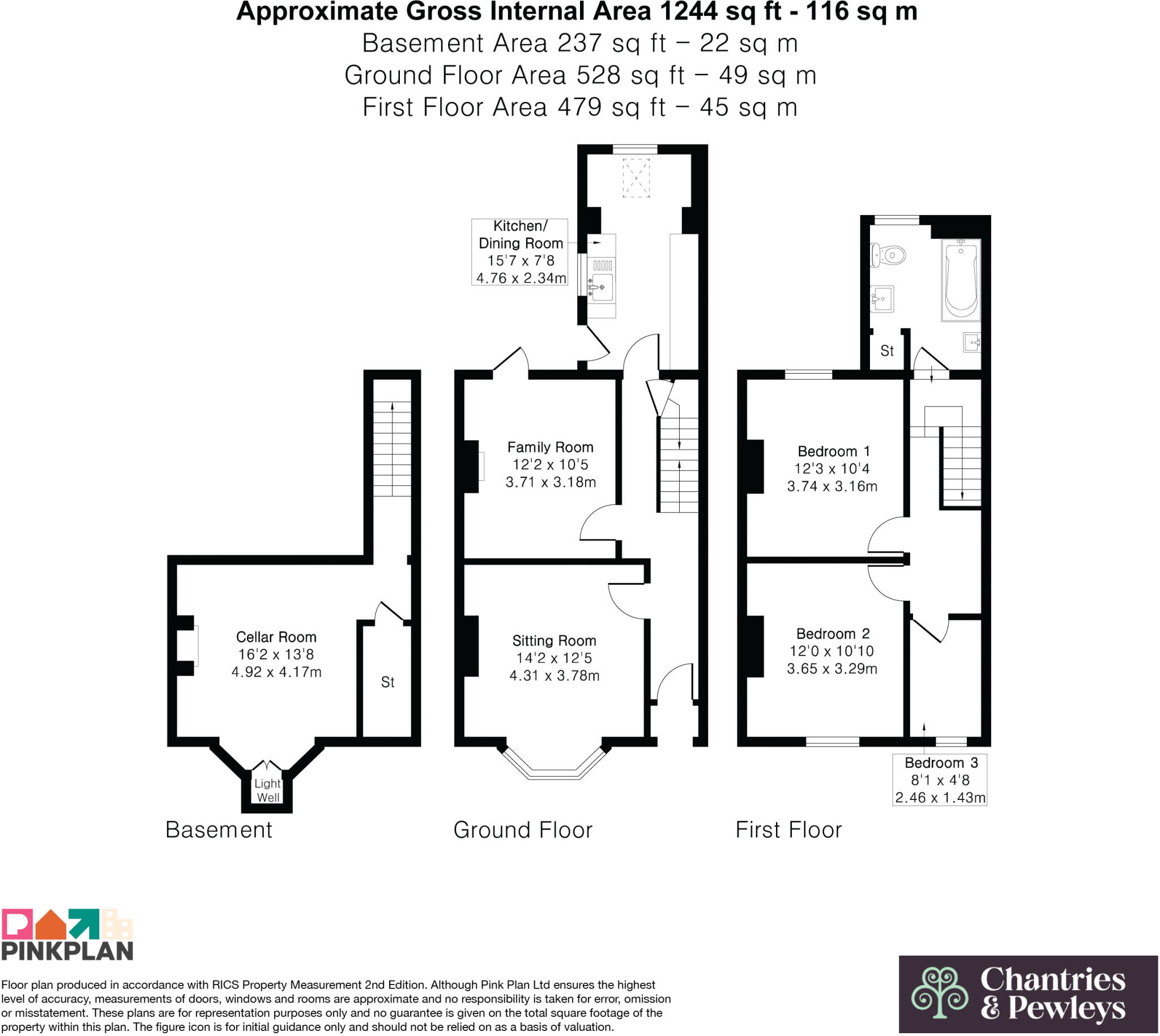 Sandfield Terrace, Guildford floorplan