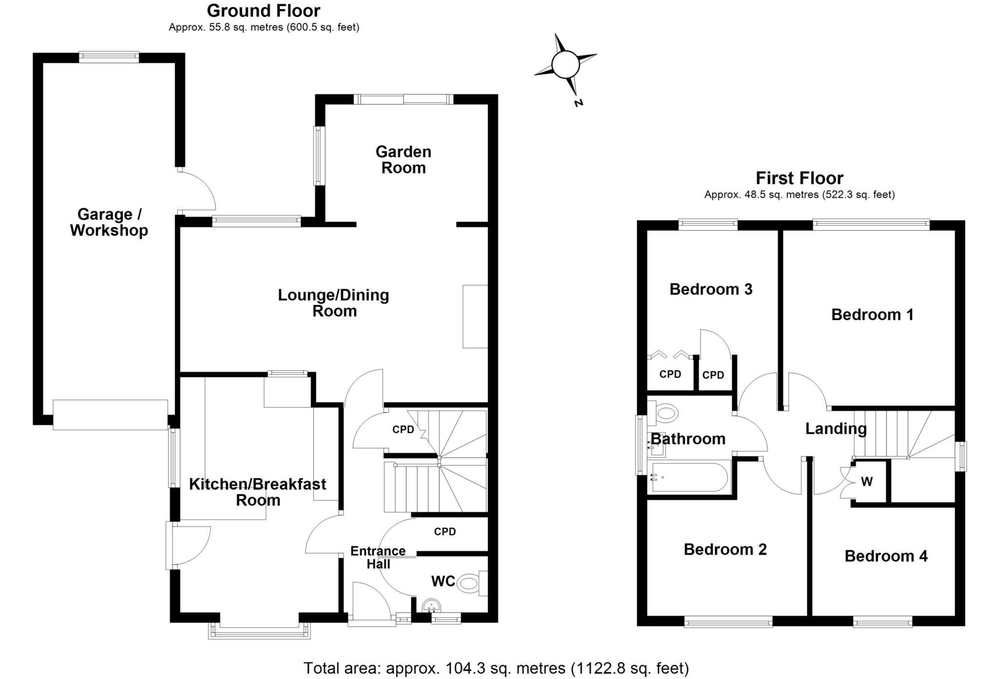 Valley Way, Exmouth floorplan