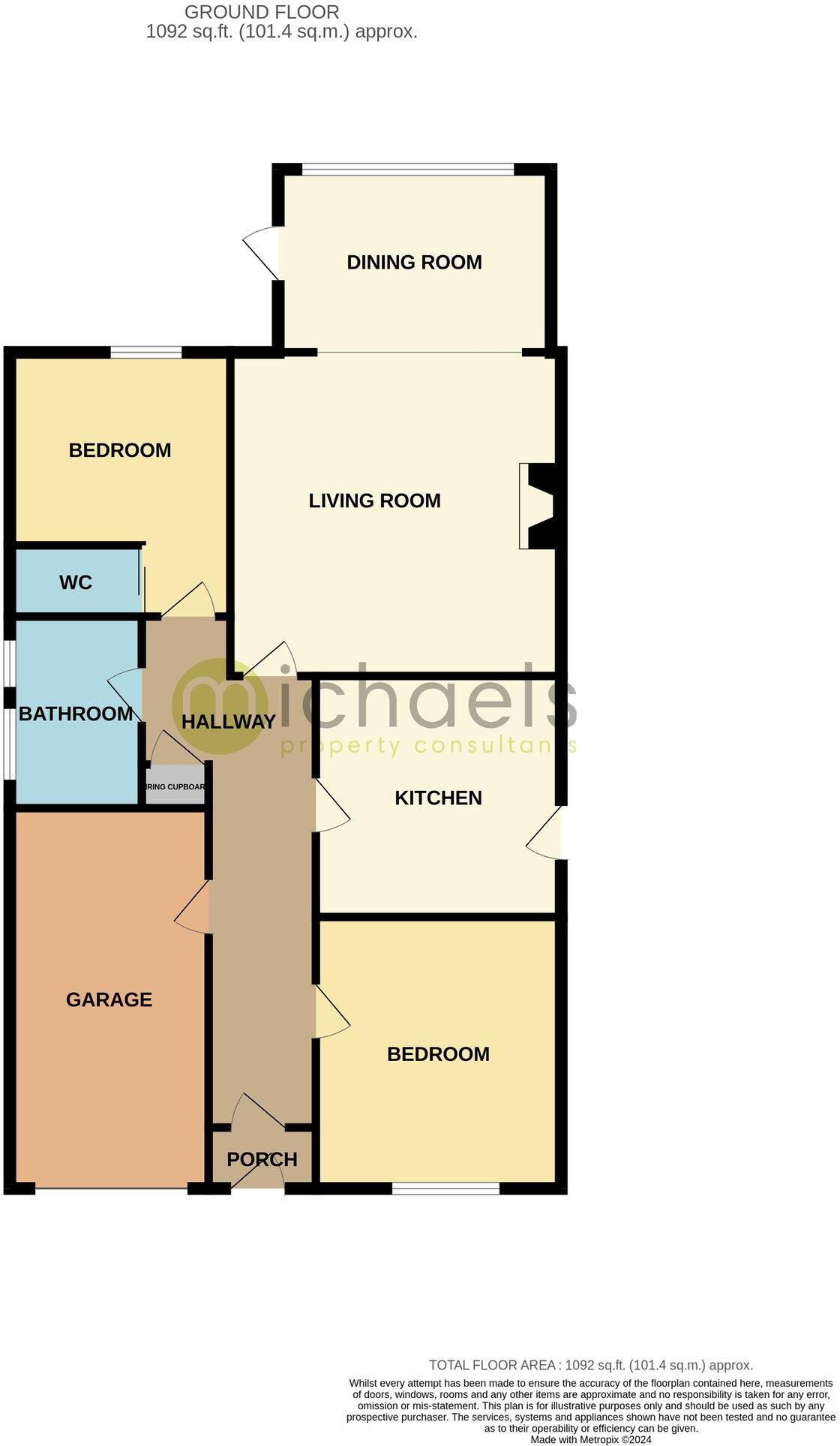 Hazelwood Crescent, Little Clacton, Clacton-on-Sea, CO16 floorplan
