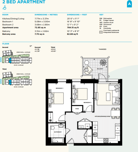 Ellen Craft Apartments, Civic Avenue, 
London, 
W6 9GS floorplan
