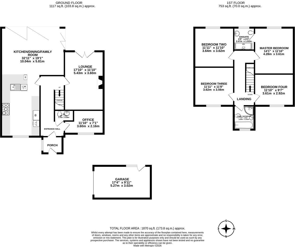 Dob Brow Close, Charnock Richard, Chorley floorplan