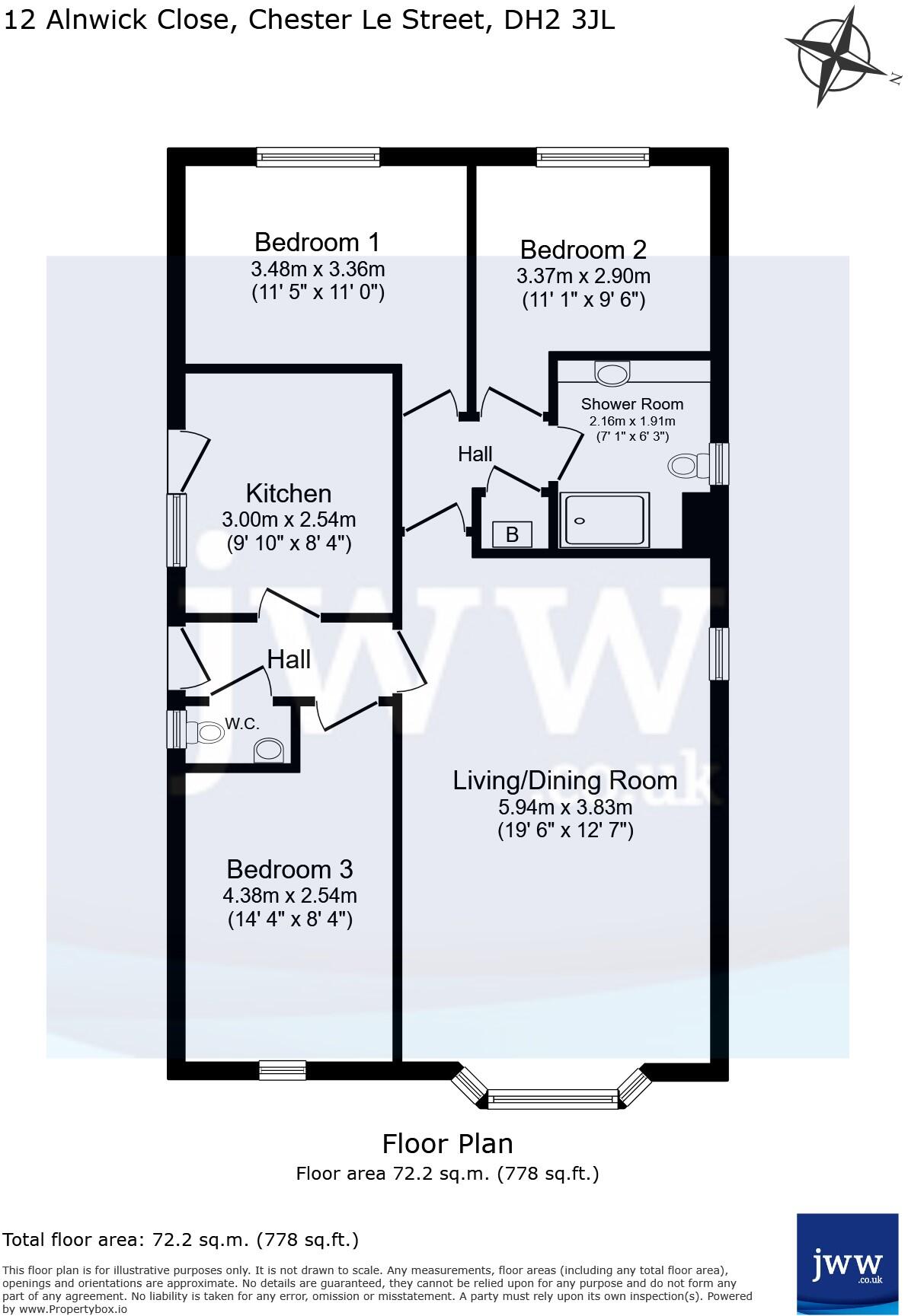 Alnwick Close, Chester Le Street, County Durham, DH2 floorplan