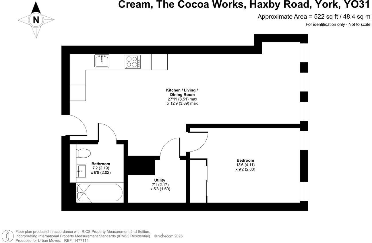 Cream, The Cocoa Works, Haxby Road, YO31 floorplan