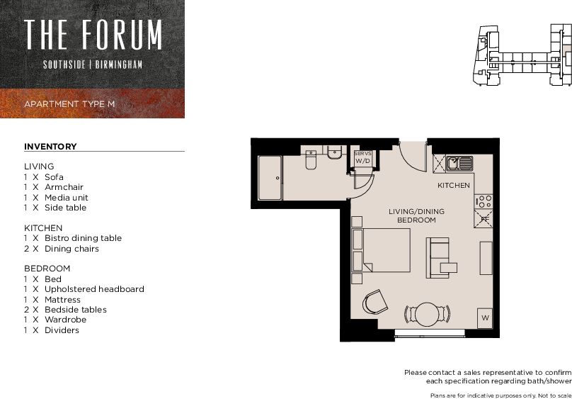 Apartment 14, Forum, Birmingham floorplan