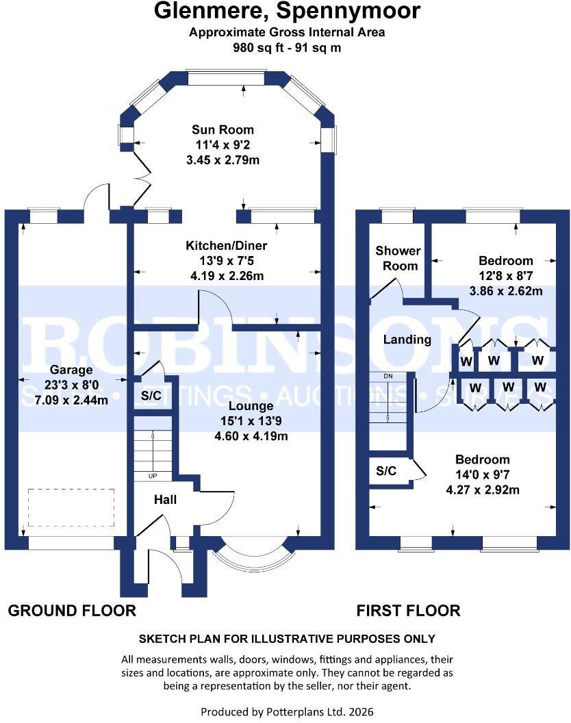 Glenmere, Spennymoor floorplan