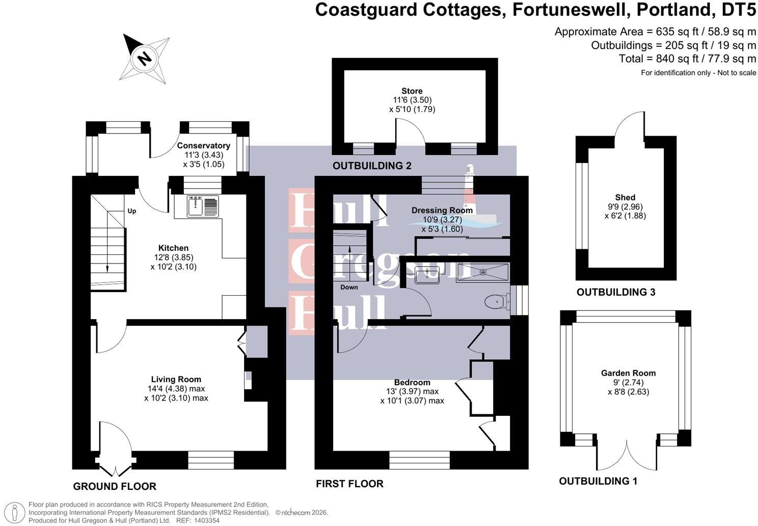 Coastguard Cottages, Fortuneswell, Portland floorplan