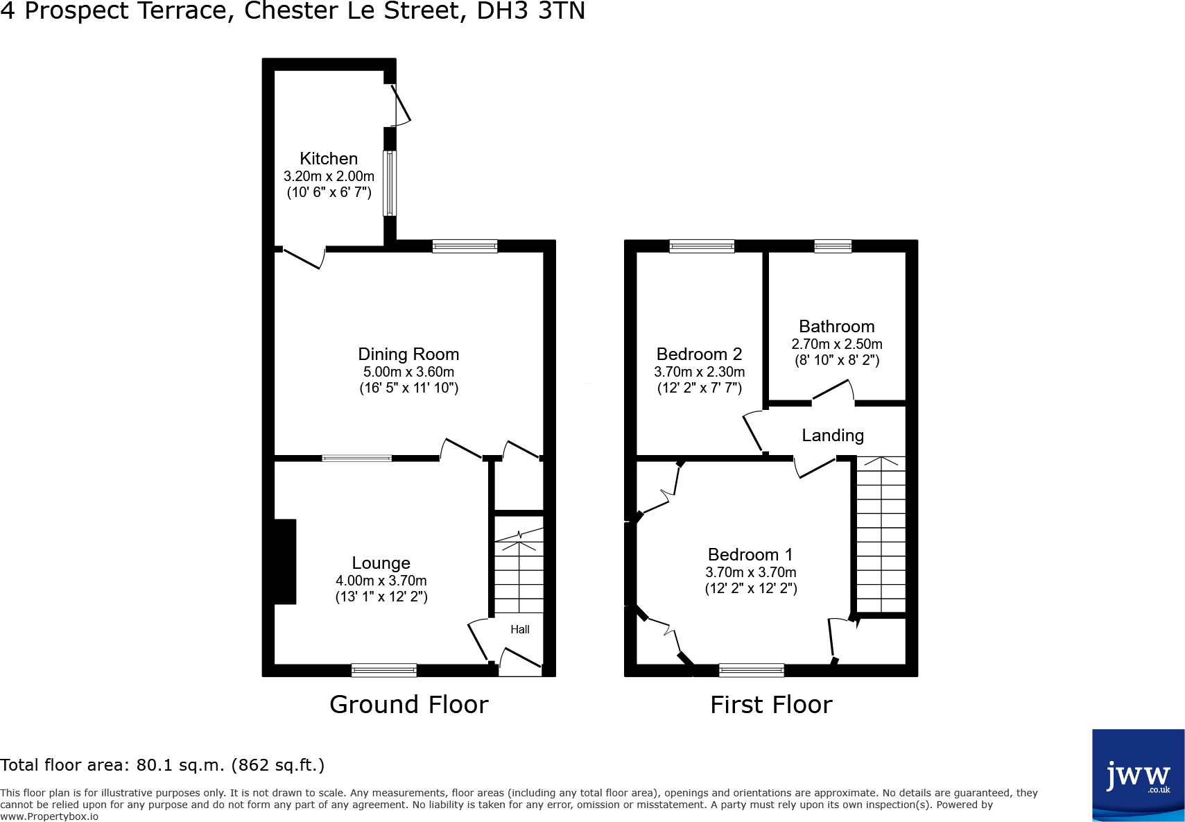 Prospect Terrace, Chester Le Street, County Durham, DH3 floorplan