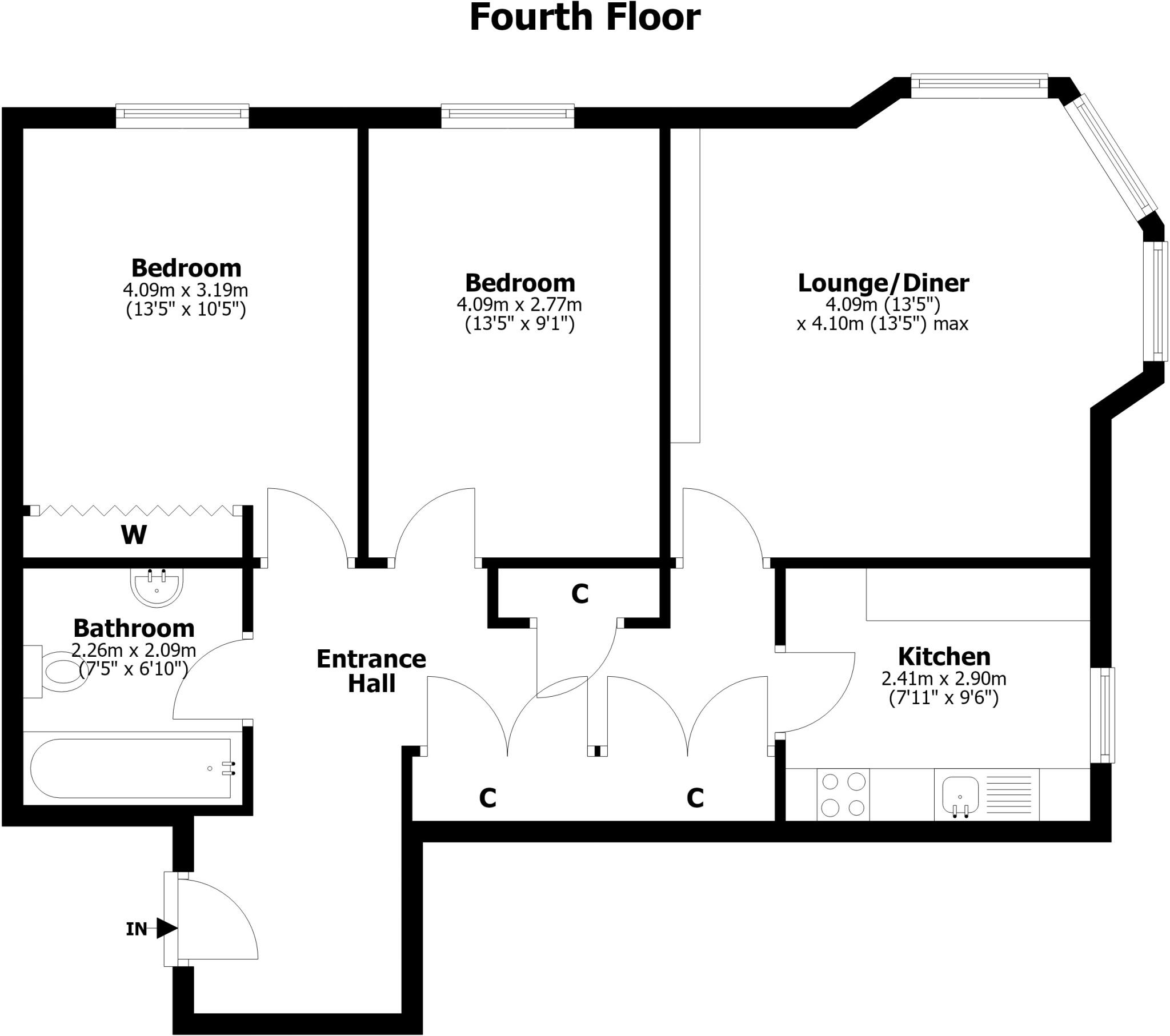 90/30 McDonald Road, Edinburgh, EH7 floorplan