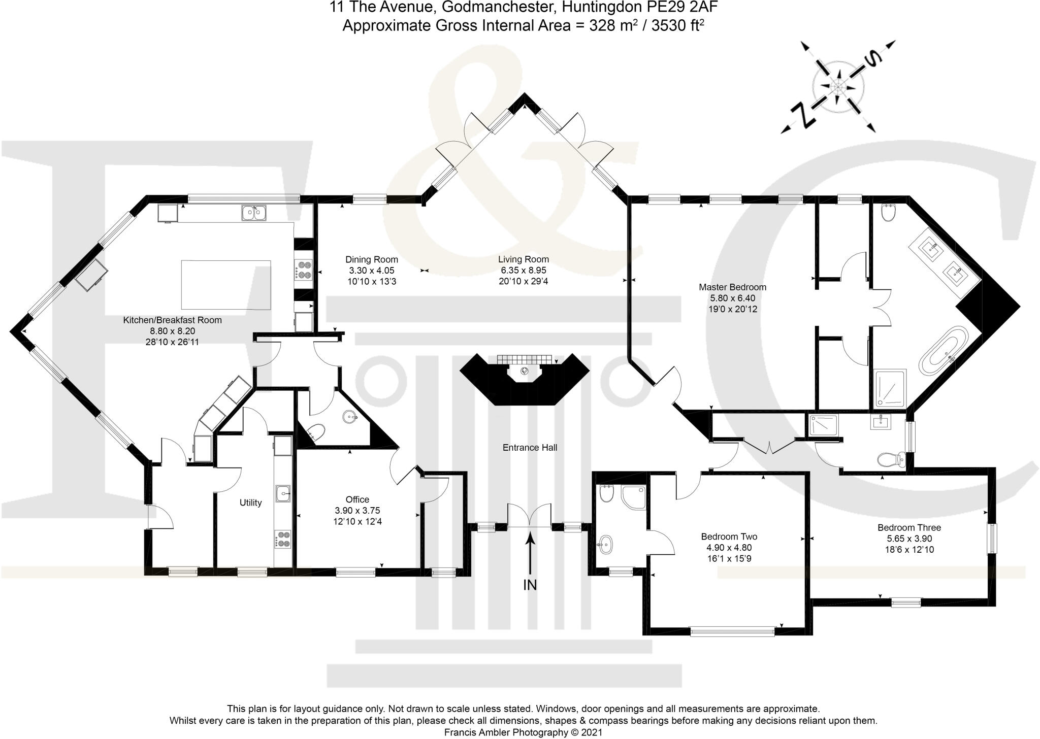The Avenue, Park Lane, Godmanchester, Huntingdon, Cambridgeshire, PE29 floorplan