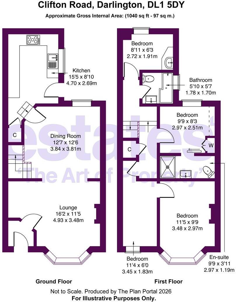 Clifton Road, Darlington, DL1 5DY. floorplan