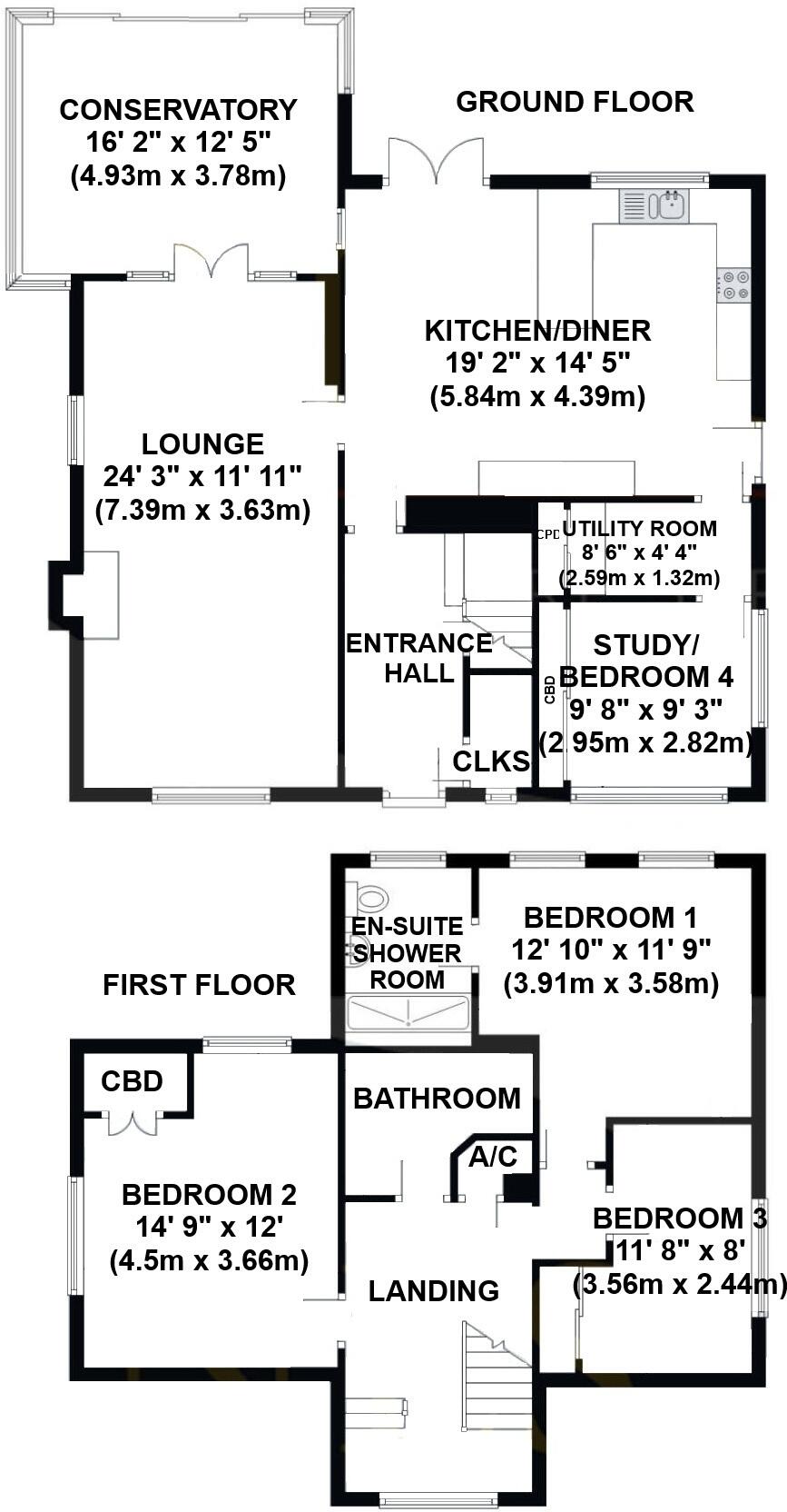 Roman Road, Broadstone floorplan