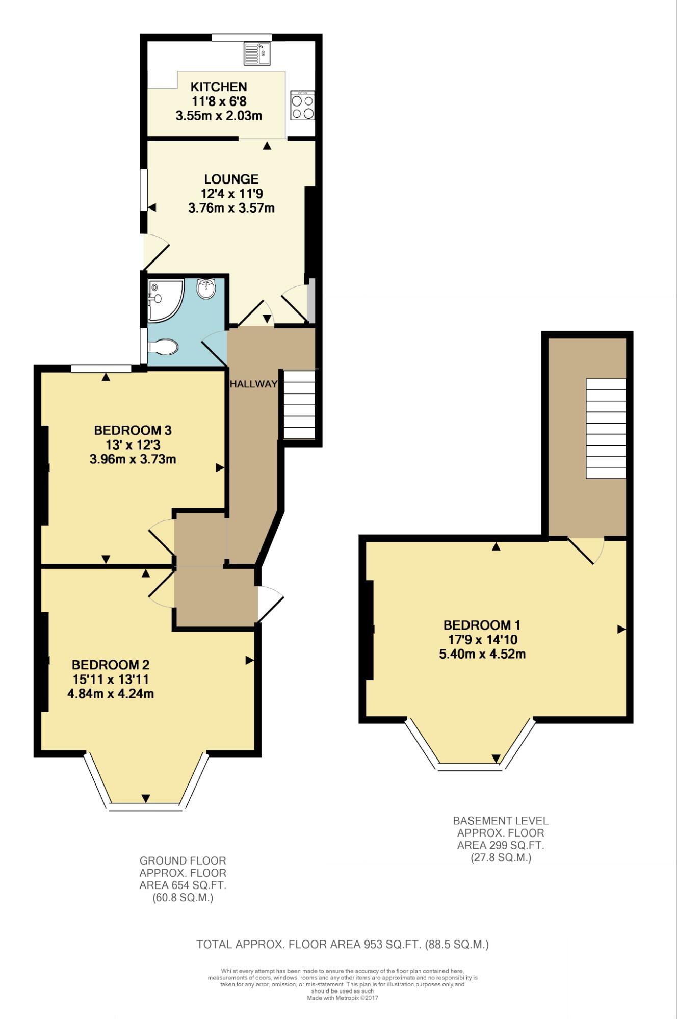 Ground Floor Flat, Alexandra Road, Mutley, Plymouth, Devon, PL4 7EQ floorplan