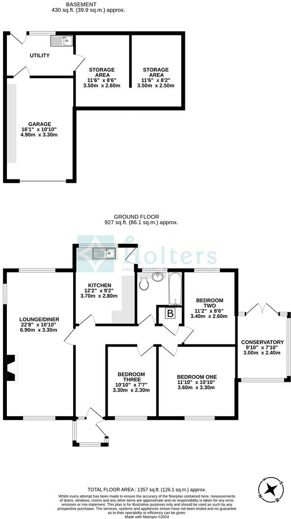 16, Underhill Crescent, Knighton floorplan