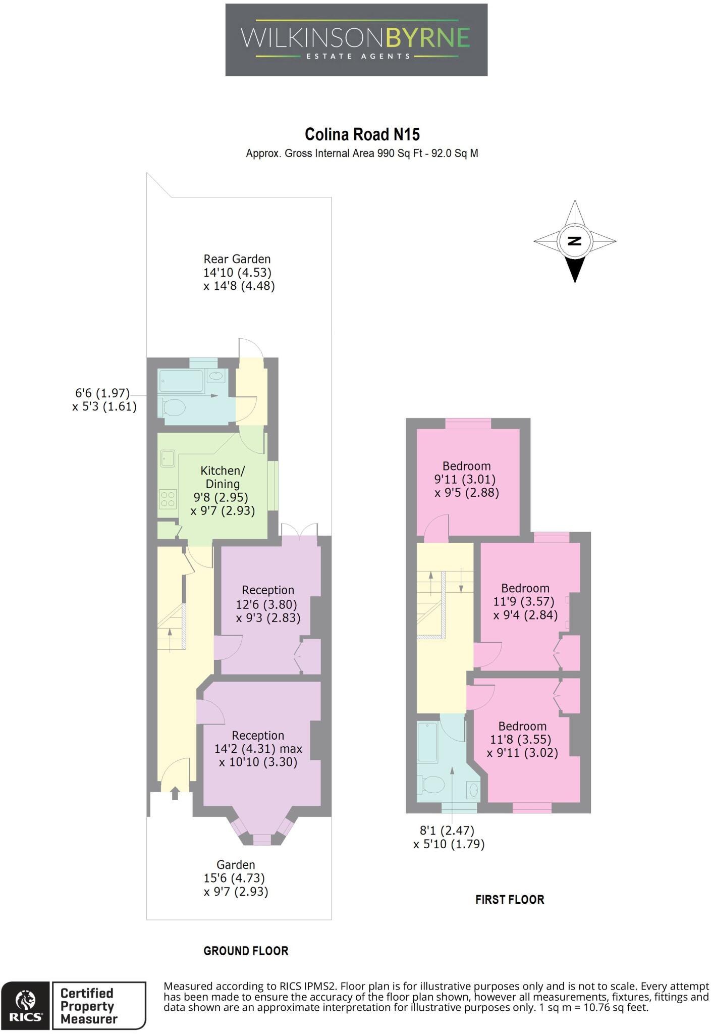 Colina Road, Harringay  floorplan