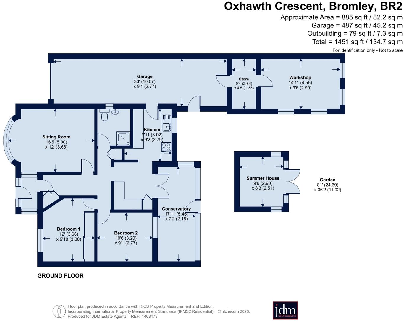 Oxhawth Crescent, Bromley, BR2 floorplan