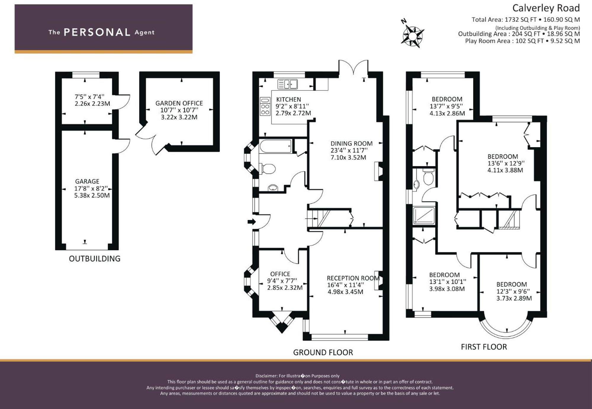 Calverley Road, Epsom, KT17 floorplan