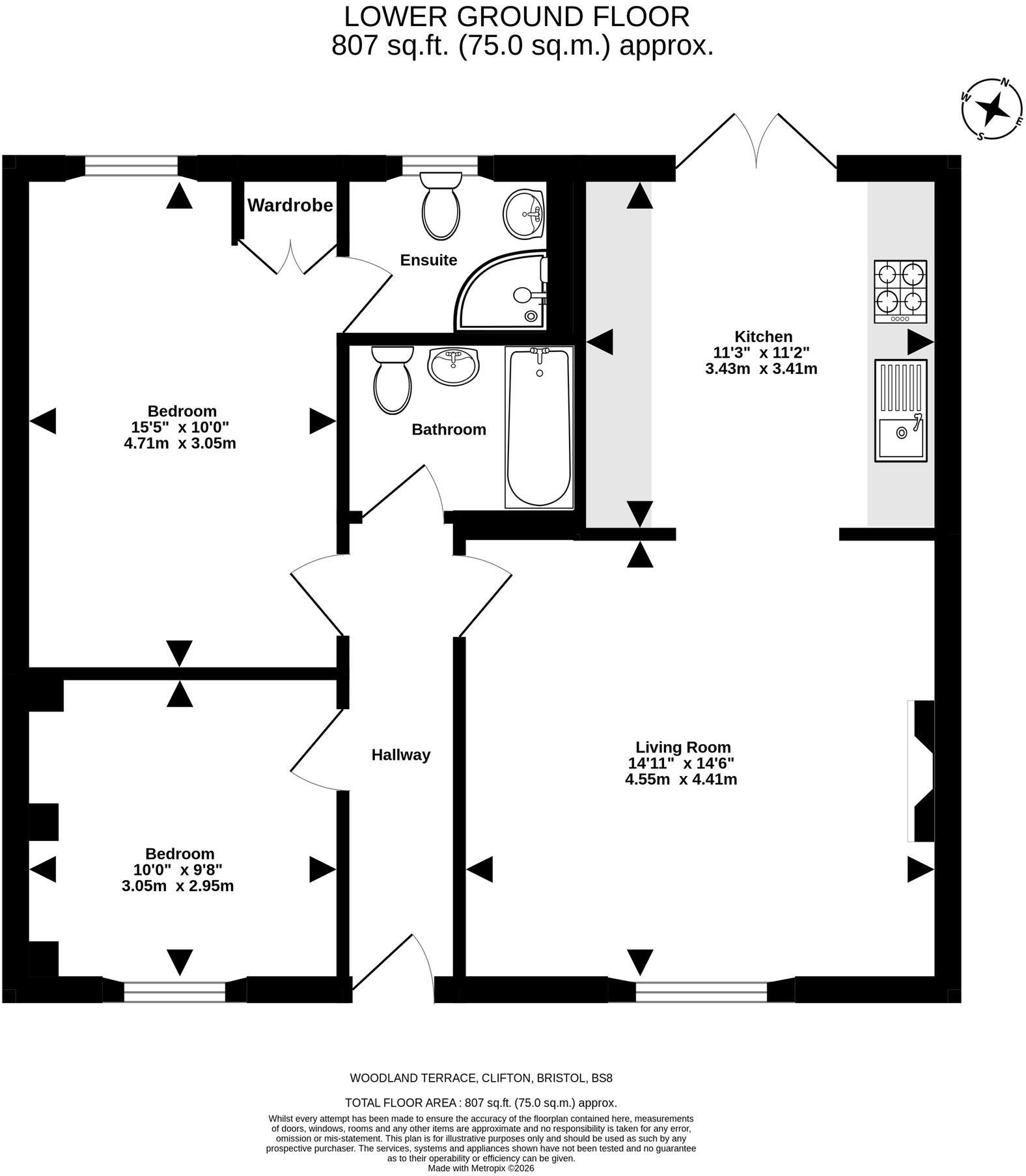 Woodland Terrace, Redland, Bristol, BS6 floorplan