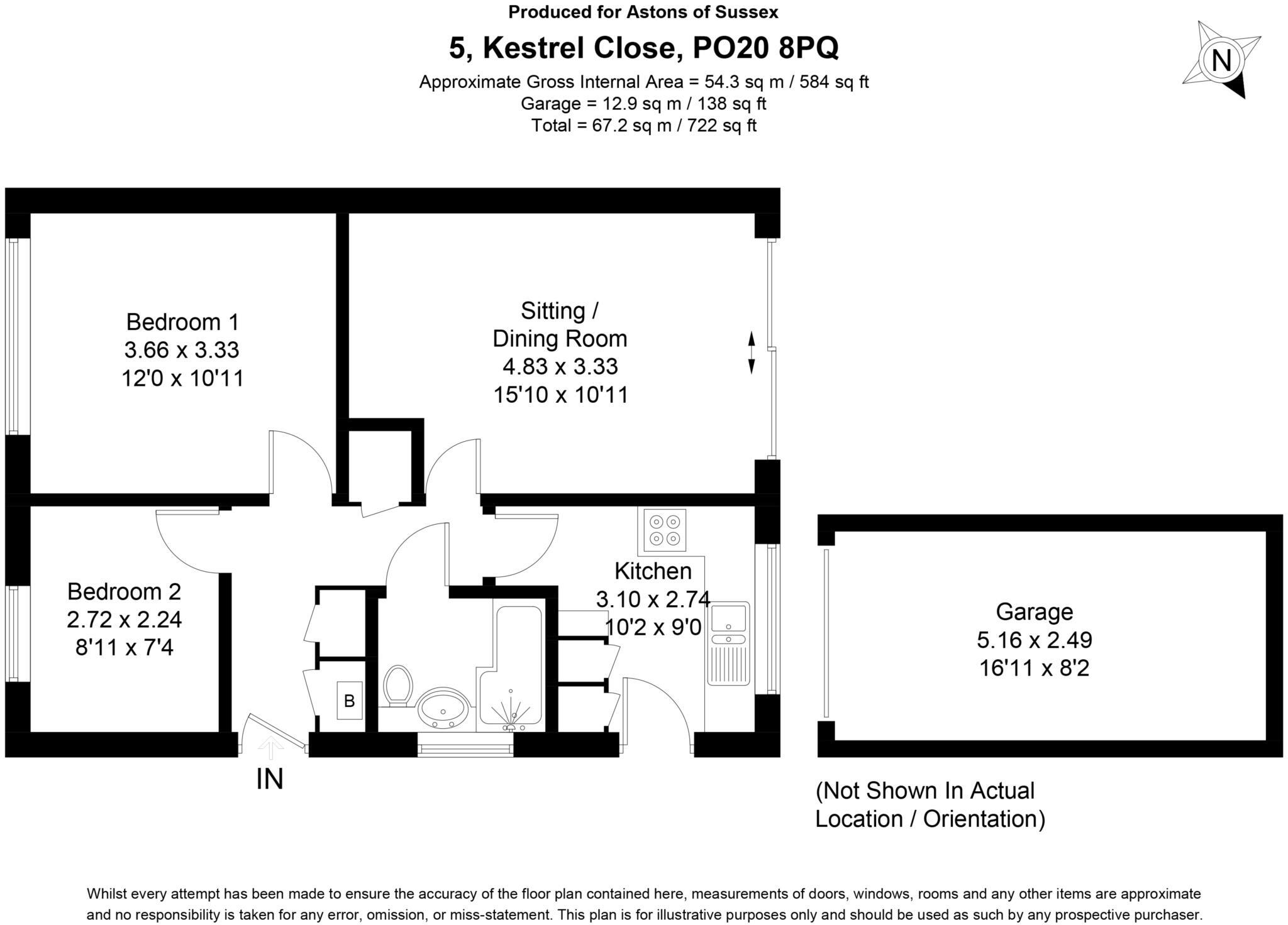 Kestrel Close, Bracklesham Bay, West Sussex, PO20 floorplan