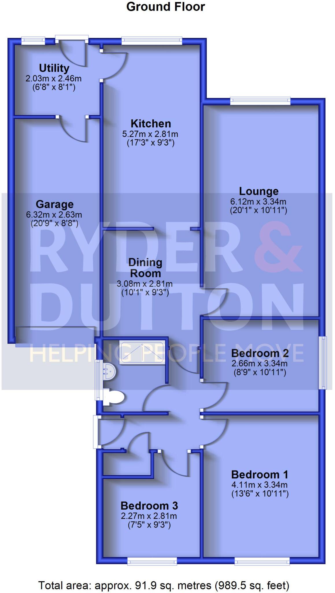 Kirklee Avenue, Chadderton, Oldham, Greater Manchester, OL9 floorplan