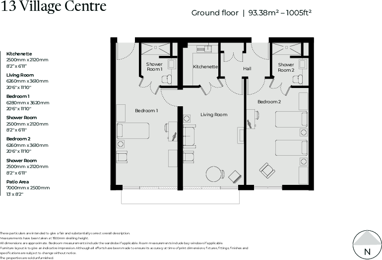 No. 13  Village Centre, Richmond Villages Cheltenham, Hatherley Lane, Cheltenham, Gloucestershire, GL51 6PN floorplan