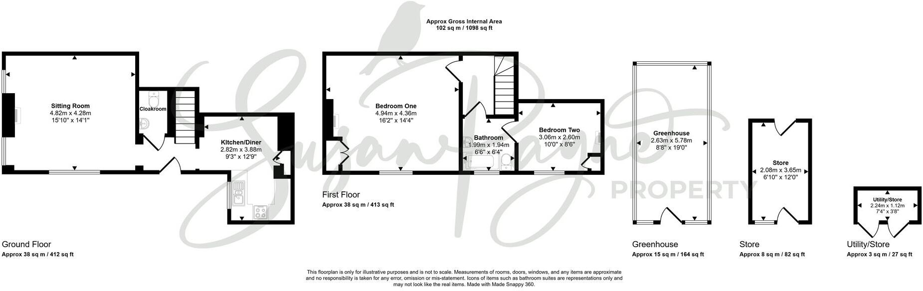 The Pitts, Bonchurch floorplan