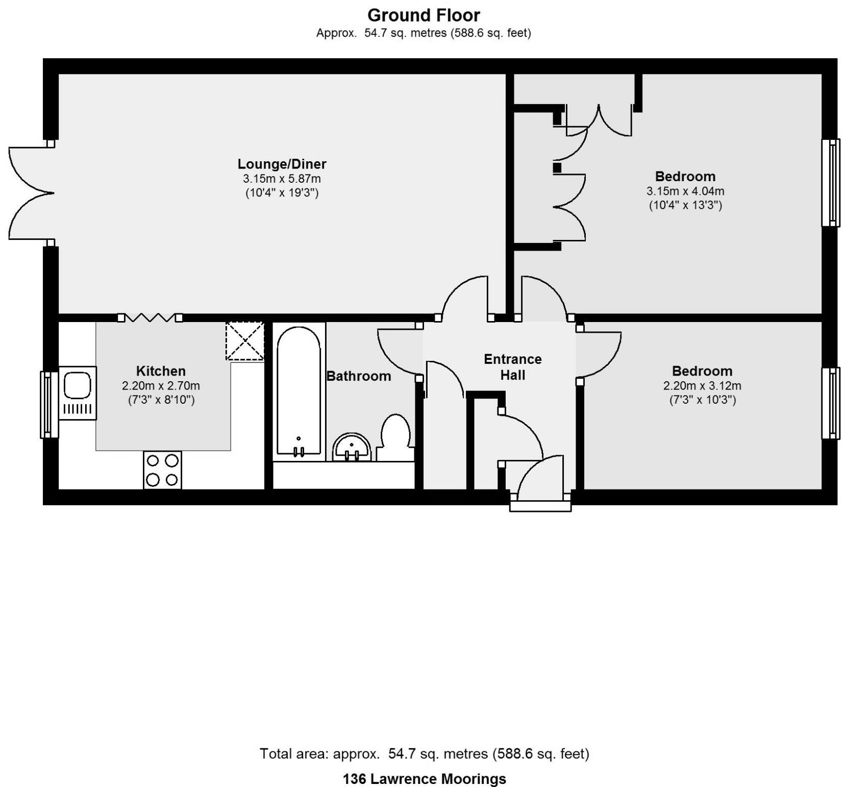 Lawrence Moorings, Sawbridgeworth, Herts, CM21 floorplan