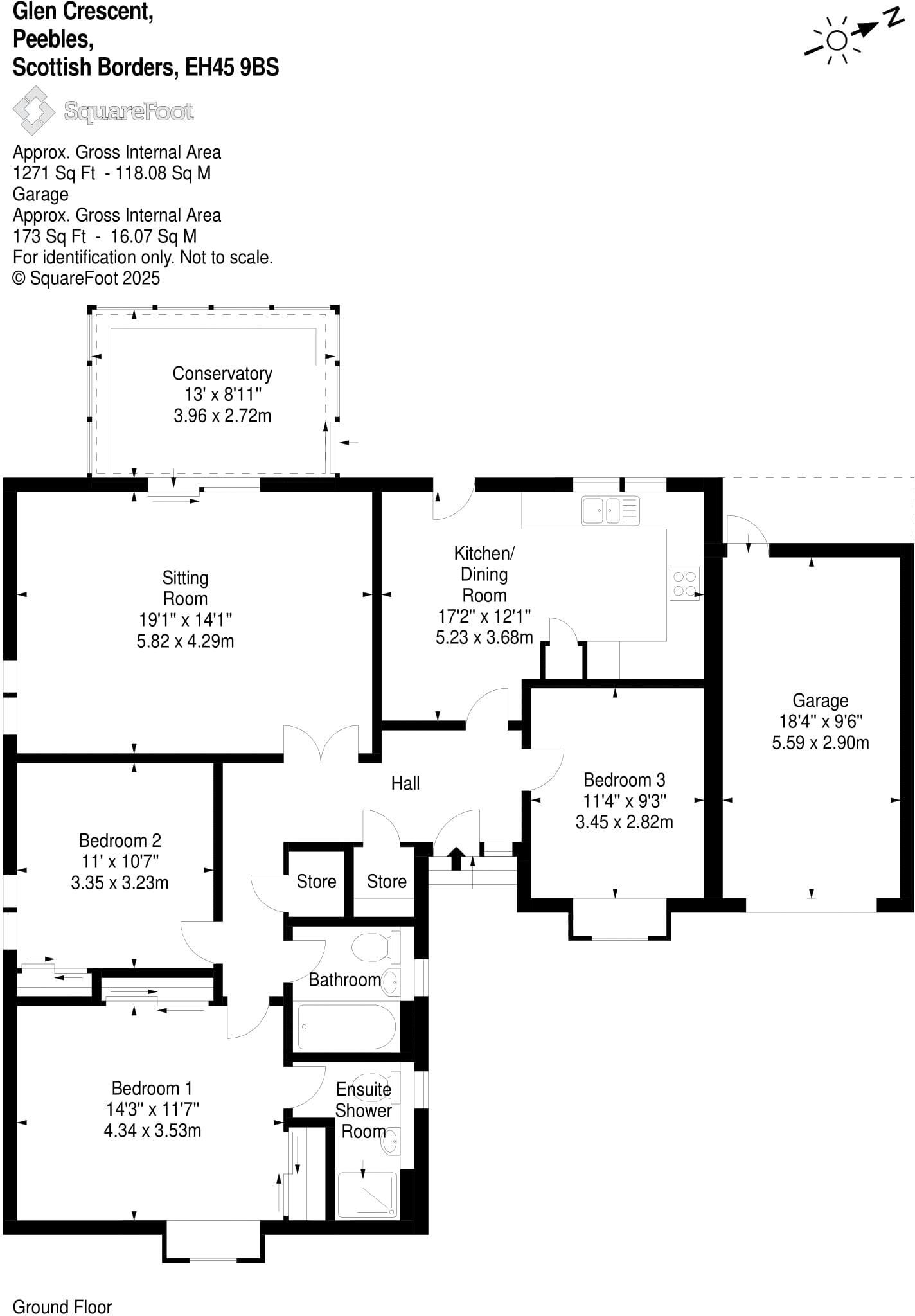 8 Glen Crescent, Peebles, EH45 9BS floorplan