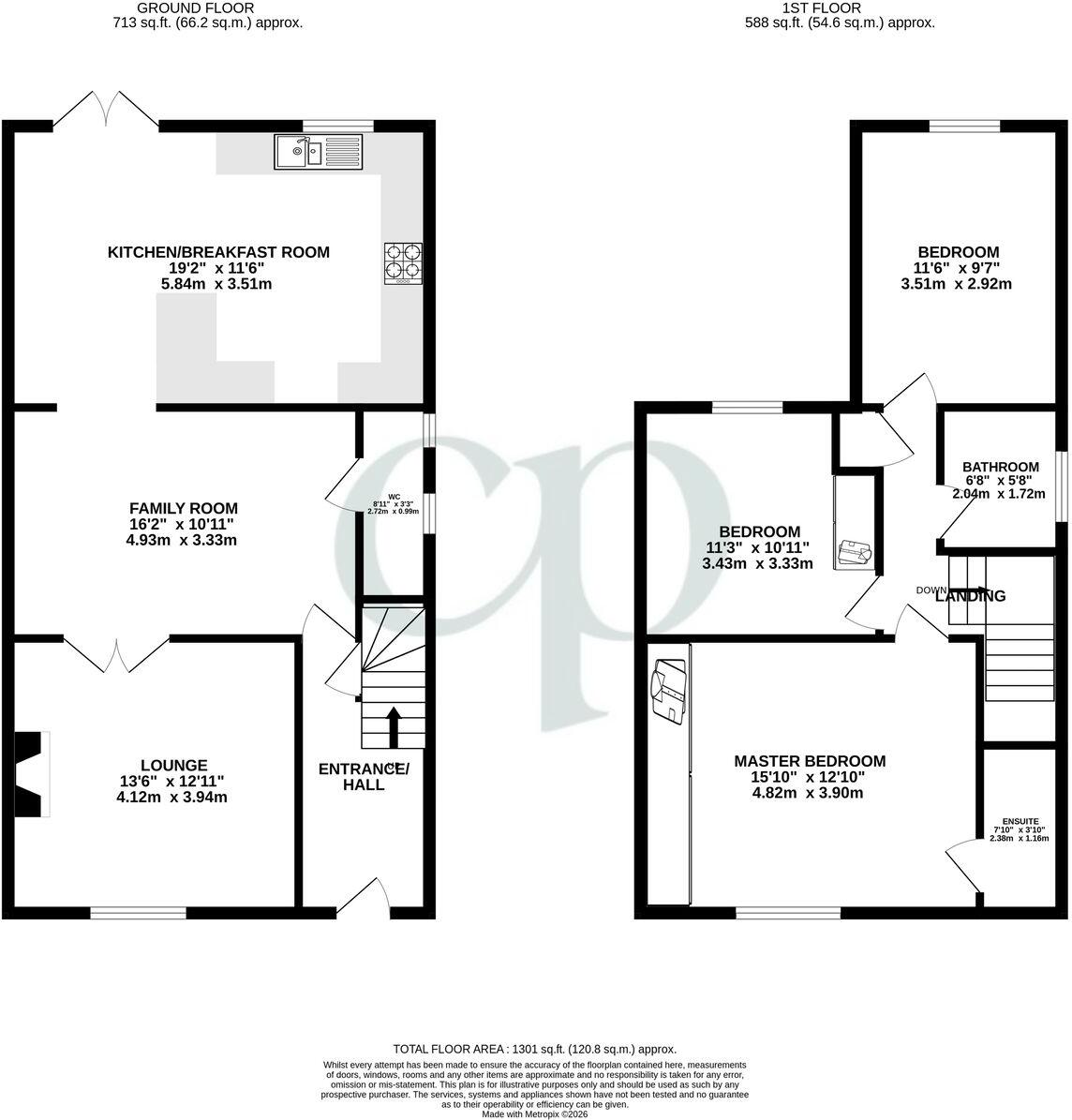 Cotton End Road, Wilstead, Bedfordshire, MK45 floorplan