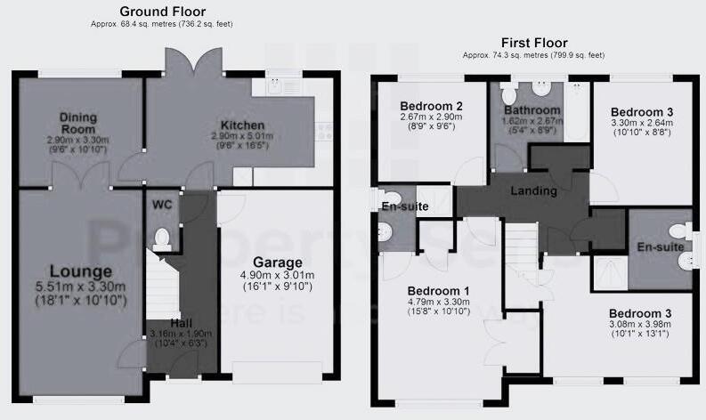 Dove Close, Shrewsbury floorplan