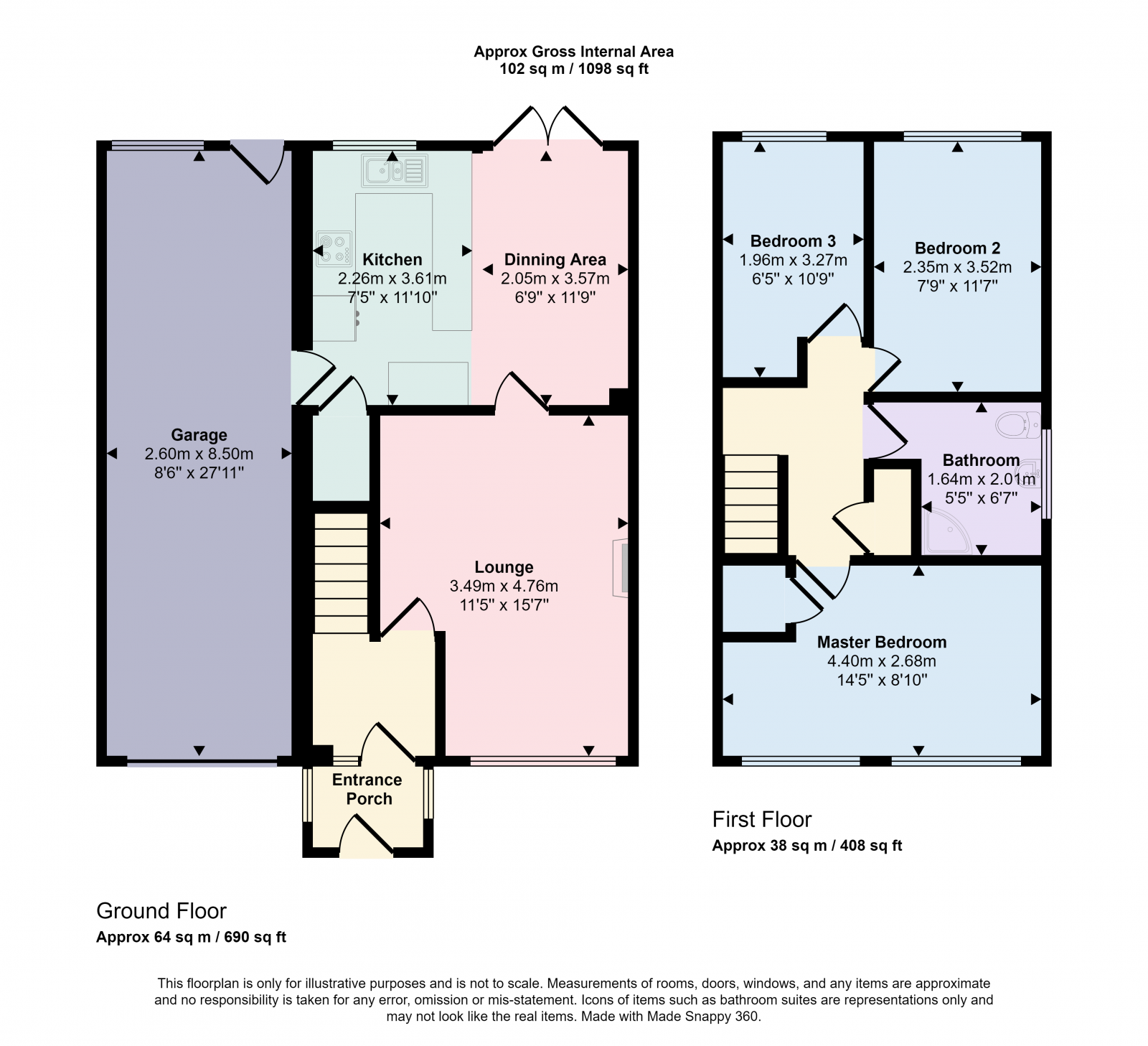8 Colchester Close, Mitcheldean, Gloucestershire, GL17 0JS floorplan